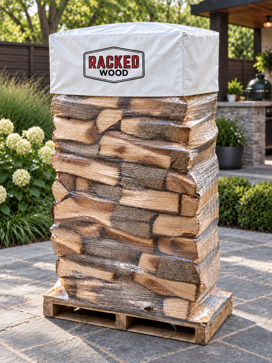 Pecan Firewood Rack | Racked Stack Firewood Delivery
