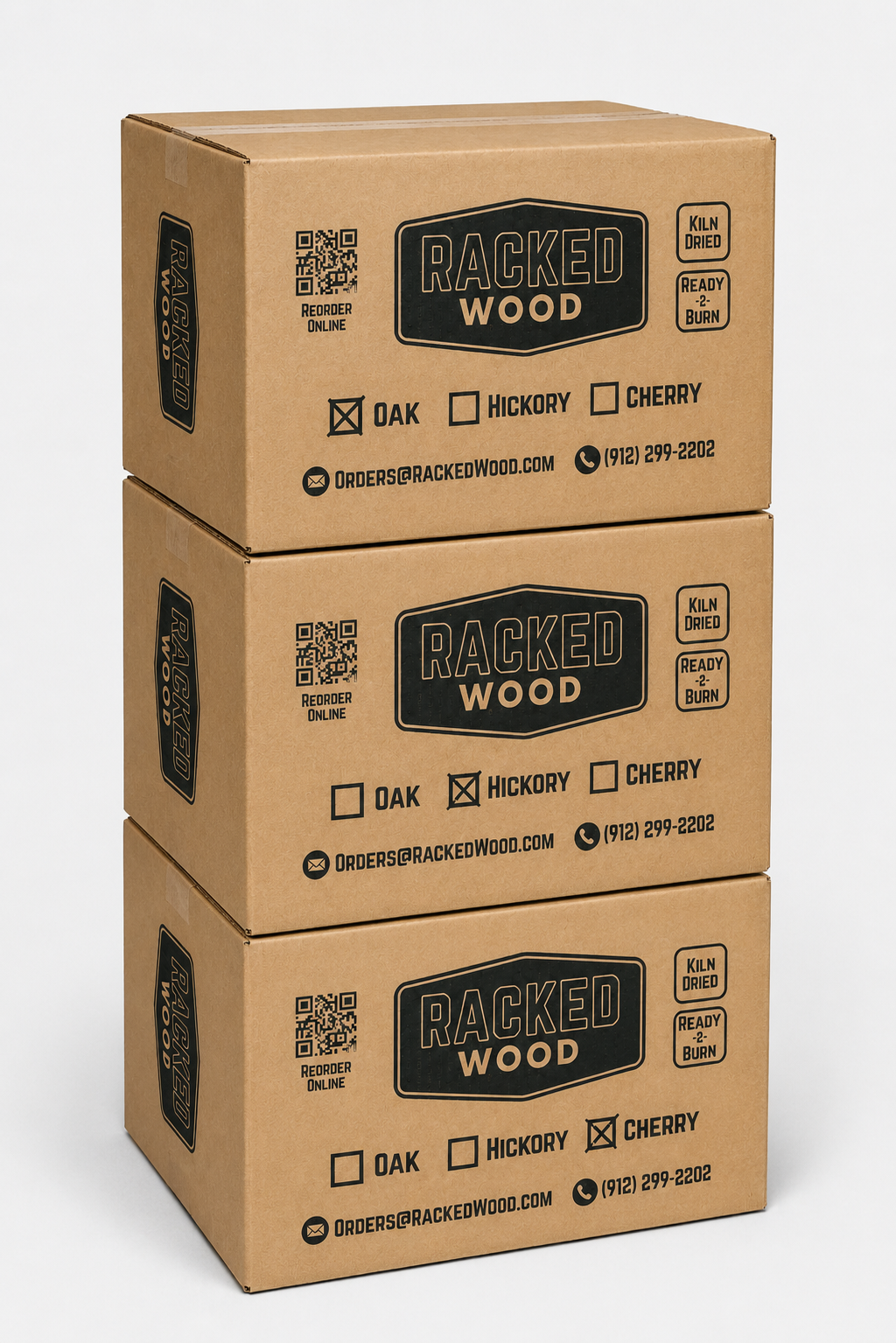 Cherry Firewood Box | Racked Stack Firewood Delivery